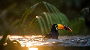 toucan Naturel Contexte. illustration ai génératif photo