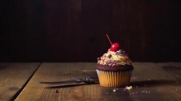 petit gâteau Contexte. illustration ai génératif photo