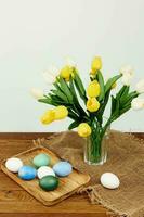 bouquet de fleurs Pâques des œufs printemps vacances de Christ photo