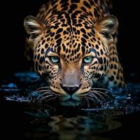 sauvage léopard animal. illustration ai génératif photo