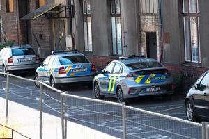 voitures de la police de la république tchèque photo