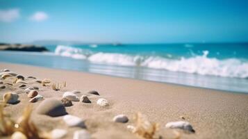 été plage Contexte. illustration ai génératif photo