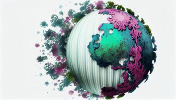 abstrait globe Contexte illustration vecteur conception artwork.earth globe art abstraction, ai généré photo