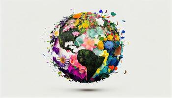 abstrait globe Contexte illustration vecteur conception artwork.earth globe art abstraction, ai généré photo