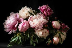 romantique bouquet de pivoines photo