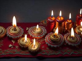 content diwali journée affiche conception souhaitant vous prospérité, joie, et aimer, génératif ai photo