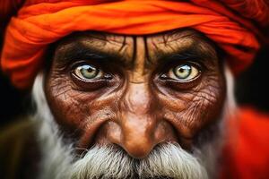 fascinant gens portrait établi avec génératif ai technologie. photo