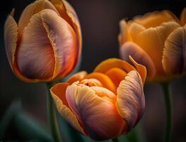tulipe fleur. génératif ai. photo