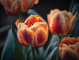 tulipe fleur. génératif ai. photo