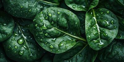 ai généré. ai génératif. photo réaliste ensemble paquet de vert éco en bonne santé épinard herbes. pouvez être utilisé comme modèle Contexte ou graphique décoration. graphique art