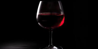 ai généré. ai génératif. proche macro photo moquer en haut de verre du vin rouge. romantique luxe ambiance. graphique art