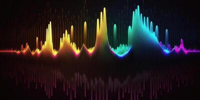 ai généré. ai génératif. la musique l'audio le volume spectre graphique. aussi pouvez être utilisé pour Stock commercialisation forex analytique. graphique art photo