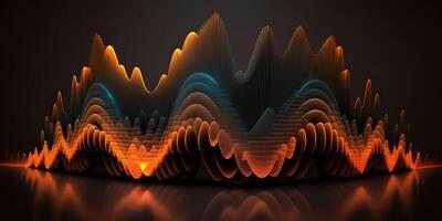 ai généré. ai génératif. la musique l'audio le volume spectre graphique. aussi pouvez être utilisé pour Stock commercialisation forex analytique. graphique art photo