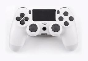 Contrôleur de jeu joystick isolé sur fond blanc, console de jeu vidéo a développé un divertissement interactif photo