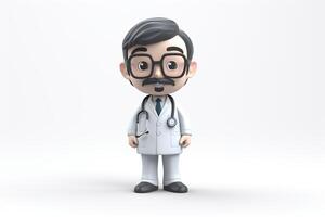 ai généré. ai génératif. 3d mixeur médecin médicament bobble tête figure jouet. graphique art photo