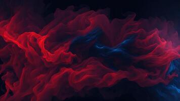 abstrait Contexte avec rouge bleu fumée vagues ai généré photo