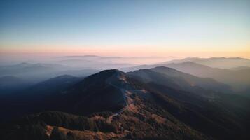 vue de le Haut de Montagne Contexte. ai génératif photo