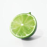 une citron vert Couper dans moitié génératif ai généré photo