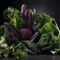 une bouquet de des légumes génératif ai généré photo