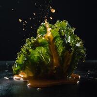 une vert salade génératif ai généré photo