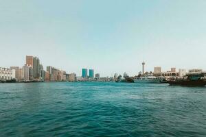authentique vue de le vieux deira district dans Dubai. photo