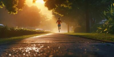 le coureur est fonctionnement sur le parc avec ai généré. photo