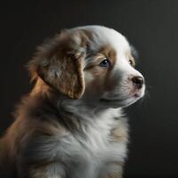 magnifique chiot portrait. ai généré illustration photo