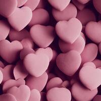 pile de rose cœur en forme de guimauves. génératif ai. photo