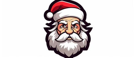 Père Noël claus logo, Père Noël claus clipart. Noël et Nouveau année Contexte. ai généré. photo