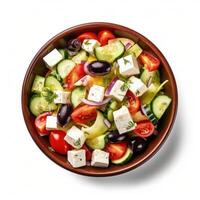 grec salade isolé. illustration ai génératif photo