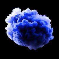 néon bleu et violet multicolore fumée bouffée nuage , génératif ai photo