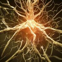 neurone cellule modèle. génératif ai photo