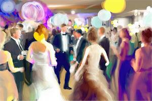 bal de promo fête grandiose Balle dans Amérique abstrait illustration génératif ai photo