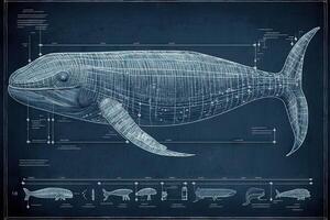 baleine plan illustration génératif ai photo