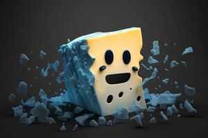effrayant fromage fantôme illustration génératif ai photo