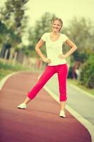 une femme sur le Piste photo