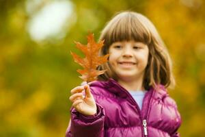 portrait de une fille dans le parc photo