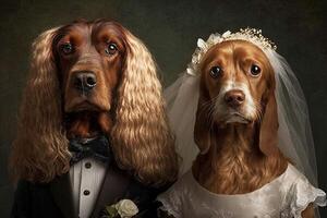 cocker épagneul chien mariage illustration génératif ai photo
