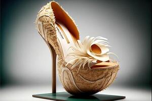 noix de coco femmes des chaussures avec haute talons génératif ai photo