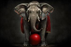 l'éléphant cirque animal illustration génératif ai photo