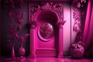 visuel magentaverse Couleur de le année 2023 viva magenta illustration génératif ai photo