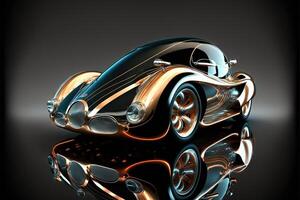 brillant sport voiture de le futur illustration génératif ai photo