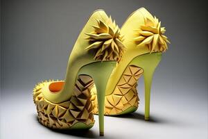 ananas femmes des chaussures avec haute talons génératif ai photo