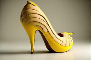 banane femmes des chaussures avec haute talons génératif ai photo