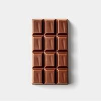 Chocolat bar sur blanc Contexte. ai généré photo