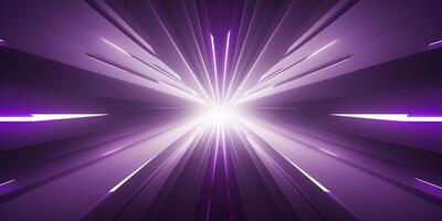 symétrique violet technologie néon lumière abstrait Contexte avec lignes et formes. ai généré photo