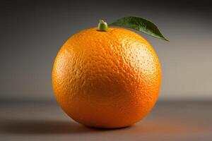 fermer une Frais entier Orange agrumes fruit isoler. ai généré photo