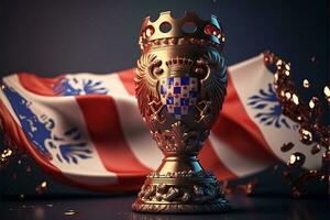 Croatie football équipe gagnant monde tasse illustration photo