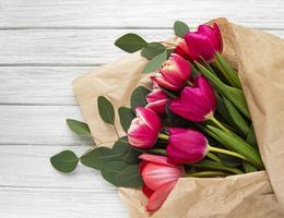 beau bouquet de tulipes