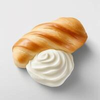 pain et Mayonnaise casse-croûte nourriture, ai généré photo